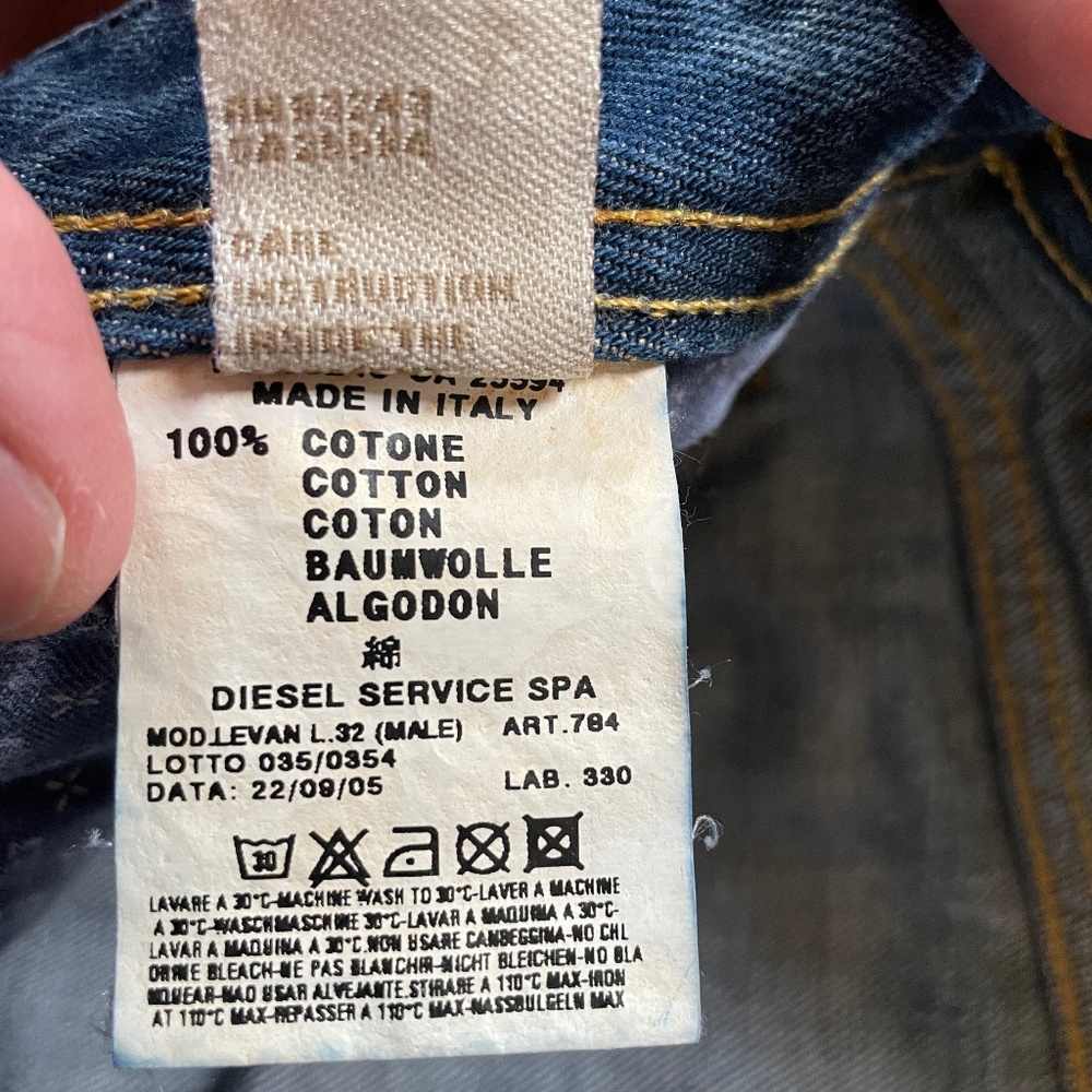 Diesel jeans 32/32 vintage authentic rare 2005 ITALY 🇮🇹 made - Picture 5 of 16